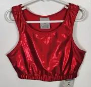 Danskin Gymnastics Girls Size Large (12-14) Red Gymnastics Basics Bra Top NWT