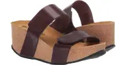Eric Michael Lily Black 2-Strap Cork Wedge Heel Sandal EU sizes 35-42/5-12/NEW!!