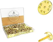 BEADNOVA 150 Gold Butterfly Pin Backs Clutch Tie Tacks Blank Pins with Backing (Vintage, Copper)
