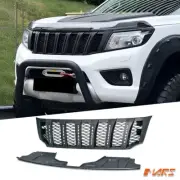 Matt Black Bumper Bar GT Stripe Grill Grille for Nissan NAVARA NP300 D23 15-19 (for: Nissan)