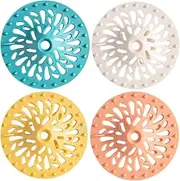 4pack/lot Durable Sink Strainer Protector Rust-Proof and Corrosion Resistant Made with TPR Silicone Bath Plug Hair Trap