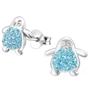 Silver Penguin Stud earrings For Girls