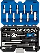 Draper 16444 1/4-Inch Square Drive Metric Socket 30 Piece Set
