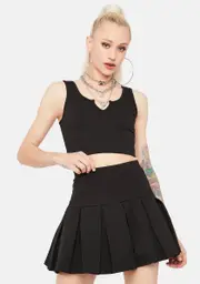 Wicked Cheerful Player Tank Pleated Skirt Set