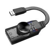 for PC Laptop PS5 GS3 USB External Sound Card Virtual 7.1 Channel Adapter Plug