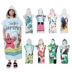 Women Men Fashion Surf Poncho Beach Changing Towel Hooded Wetsuit Towel Robe