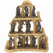Set 12 Twelve Greek Olympian Gods Pantheon on Olympus Mount Base Bronze Finish V