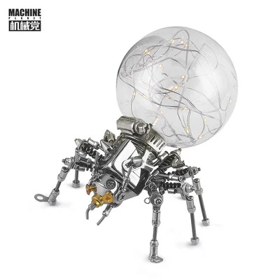 DIY Mechanical Metal Phantom Spider Insect Toy Assembled Model Small Night Lamp