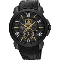 在飛比找PChome24h購物優惠-SEIKO 精工 Premier 萬年曆大視窗男錶-黑/43