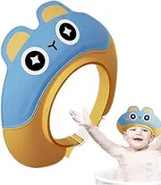 manhegari Baby Bath Shower Cap - Cute Cartoon Baby Shower Shampoo Shield for Head - Ear Protection Cap, Adjustable Kids Hair Washing Hat for Comfort and Safety