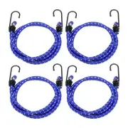 4Pcs Bungee Cord with Hooks 40" Rubber Bungee Cords for Outdoor, Blue