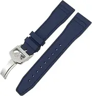 [KAVJU] 22mm Soft Fluororubber FKM Watchbands For IWC Big Pilot Portofino Natural Rubber 21mm 20mm Watch Strap