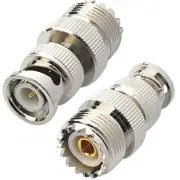 2PCS BNC UHF RF Coaxial Coax Adapter SO239 UHF Female to BNC Male Connector Low