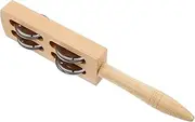 Generic Wooden Handle Bell Jingle Stick Shaker Boys and Girls Musical Instruments Bells Hand Percussion for Music Education