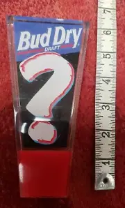 6” Bud Dry Acrylic Beer Tap Handle Kegerator or Collectable NOS