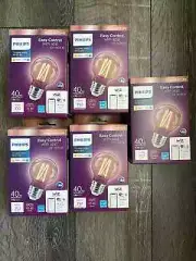 Philips Smart Bulb LED 40W Dimmable Wi-Fi Wiz Set Of 5 350 Lumen Round G16
