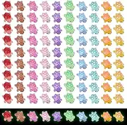 100 Pcs Luminous Mini Resin Turtles, Glow In The Dark Mini Animals Tiny Turtles Cute Tiny Turtle Figurines Resin Turtle Bulk Ocean Theme Decor for Home Garden Micro Landscape Aquarium Diy Doll House