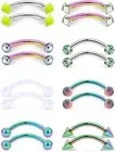 16G Stainless Steel Eyebrow Rings Piercing Daith Rook Earrings Helix Conch Belly