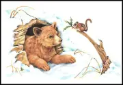 Greeting Card - Bear Chipmunk - Christmas - 1005