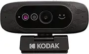 KODAK Access Webcam, Plug & Play, HD 1920 x 1080p CMOS, Windows Hello/Facial Recognition Compatible, USB-A/USB-C Connectivity (Ideal for use Where Office Security is Essential) – Black