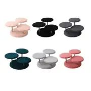Modern Jewelry Presentation Stand with Three Circular Discs Fabric Material