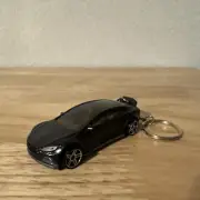 Tesla Model S Black Diecast Keychain 1:64 Hot Wheels Matchbox