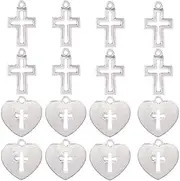 [SUNNYCLUE] Easter Charms Cross Charms Alloy Cross Charm for Jewellery Making Charms
