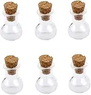 20 Mini Glass Bulb Bottles Cork Glass Wishing Jar for Decor or Present