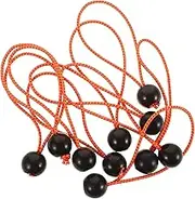 Kisangel 10pcs Tent Bungee Cord Tent Buckle Tarp Clips Heavy Duty Elastic Rope Cords Camping Gear Elastic Rope Buckle Latex Silk Orange