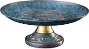 Decorative Bowls Fruit Bowl Countertop Fruit Basket Retro Relief Lotus Pattern Fruit Tray Household Copper Fruit Tray Handmade Dessert Tray Fruit Bowl for Kitchen Counter