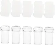 NOLITOY Diy Nail Art Stamping Kit 10pcs Silicone Nail Manicure Stamper Plates Scraper for Home Use