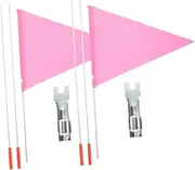 GAROZATION 2 Pack Safety Bike Flag Cycle Flag Pole for Cycling Safety Bicycle Flag Kit Smooth Surface for Boys and Girls Bikes