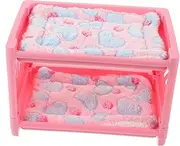 Totority Guinea Pig Bunk Bed Set Double-Layer Hamster Bed Comfortable for Small Pets Random
