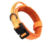Tactical Dog Collar K9 Pet Dog - Heavy military style dog collar metal clasp for quick release-Orange reflective collar-L