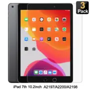 [Front 3pc] Clear Screen Protectors for 2019 iPad 7th Gen 10.2inch, 100% Face ID