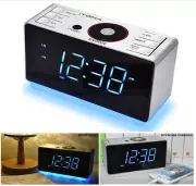 Digital Alarm Clock FM Radio Bedside Night Light,Dual Alarms USB Charge LED GIFT
