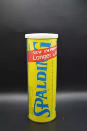 Spalding Tennis Balls UNOPENED Vintage 1980's Collectors Sealed Metal Can NOS