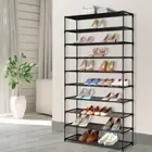 Shoe Rack Storage Organiser Shelf Stackable Shelves Holder Cabinet 50 Pairs BK