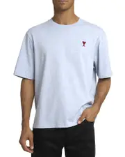 Ami Cotton Crewneck Logo Tee