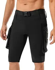 Seaskin Wetsuit Shorts Men, 2.5mm Wetsuit Pants Premium Neoprene Thick Warm Trunks with Big Pocket for Snorkeling Swimming Diving Canoeing