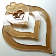 1.5,3,4.5,6" x 1/4" HEART CLEAR Acrylic Template Plastic Nested Stencil Quilting