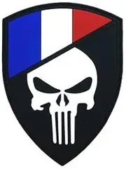 Patch Nation France French Flag Skeleton Airsoft Paintball PVC Velcro Patches Cosplay Patch