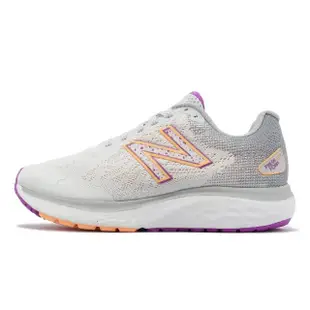 【NEW BALANCE】慢跑鞋 Fresh Foam 680 V7 D 寬楦 女鞋 灰 紫 橘 反光 運動鞋 NB 紐巴倫(W680GN7-D)