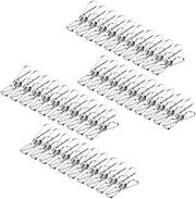 Chip Clips, Stainless Steel Clips Utility Sealer Clothesline Clip,Clothes Pins,Bag Clip for Laundry Hanging, Kitchen Bags, Multipurpose Clips, Food Package (Silver (40 Pcs))