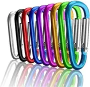 Carabiner Clips, Heavy Duty Hooks, 100pcs Carabiners Aluminum LockingSpring Clips Hook Keychain Buckle Mountaineering Hook Climbing Sports Outdoor Camp