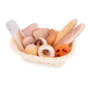 Traditional Bread Basket - Pretend Play Toy for Cooking Simulation Educationa...