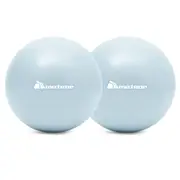 2Pcs 25cm Pilates Ball Mini Yoga Ball Barre Ball Therapy Ball Exercise Ball Light Grey