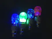 (1) SKULL face LED Valve CAP Bike Bicycle Wheel Stem tire tyre Light FOR CYCLING