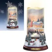 Thomas Kinkade Flurries of Light Candles with Snowflake Projectors - Joy #1