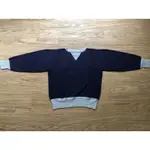 日本製THE REAL MCCOY’S TWO TONE SWEATSHIRT藍色灰色雙色棉滾筒運動大學T 36 前後V